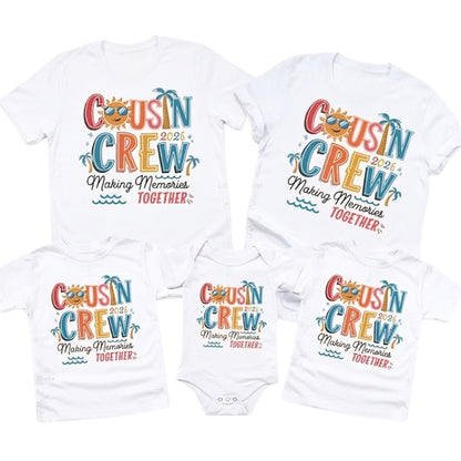 Cousin Crew Making Memories Together Custom Matching Cousin Beach T Shirts, Personalized Beach Trip Matching Cousin Shirts ET0804