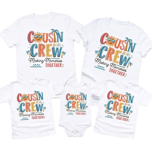 Cousin Crew Making Memories Together Custom Matching Cousin Beach T Shirts, Personalized Beach Trip Matching Cousin Shirts ET0804