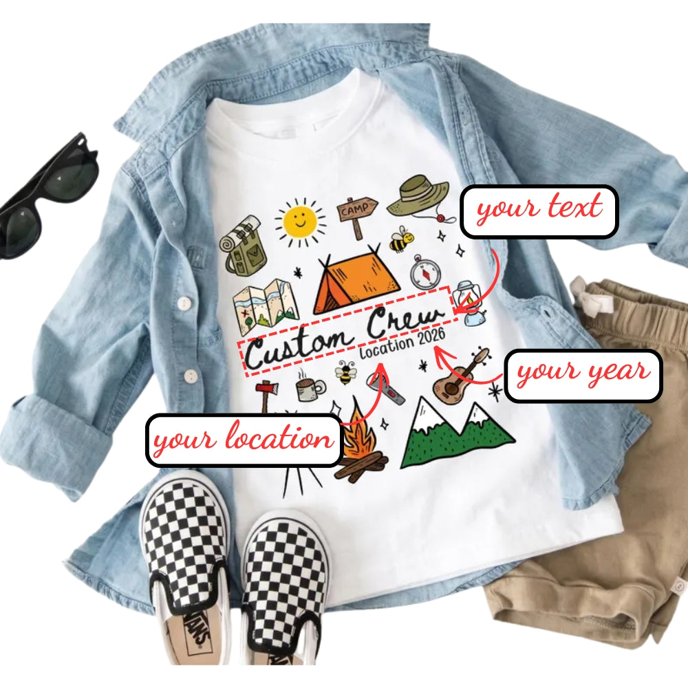 Custom Camping Crew Matching T Shirts For Family, Personalized Matching Camp Shirts ET0808