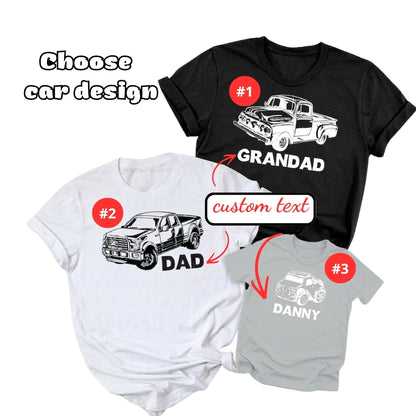 Grandad Dad And Me Car Matching Father Day T Shirt, Matching Grandfather Grandson Shirts ET0844