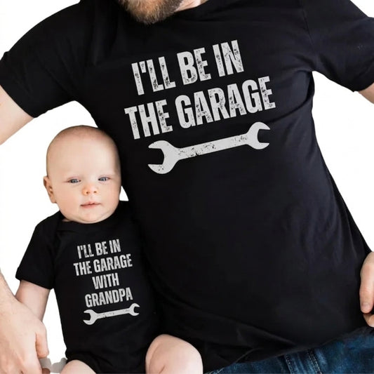 I'll Be In The Garage I'll Be In The Garage With Grandpa Matching T Shirts, Mechanic Matching Grandpa Grandson Shirts ET0943