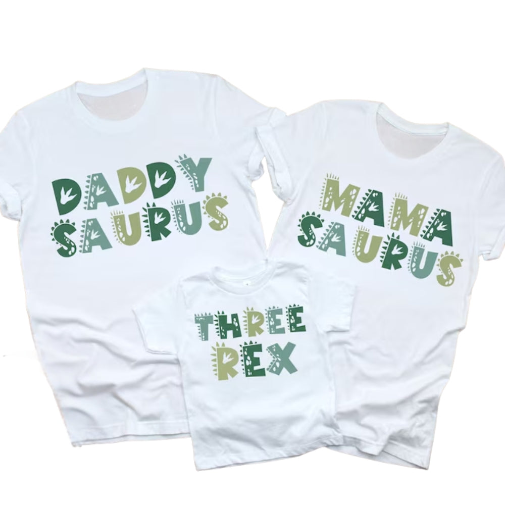 Dadasaurus Mamasaurus Matching Dinosaur Family T Shirt, Custom Dinosaur Matching Shirts For Family ET0160