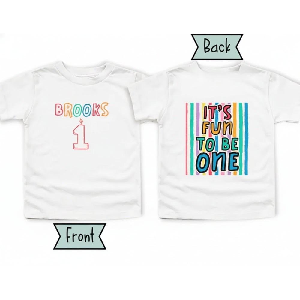 It's Fun To Be One Custom First Birthday Matching T Shirts For Family, Custom 1st Birthday Family Shirts ET0245