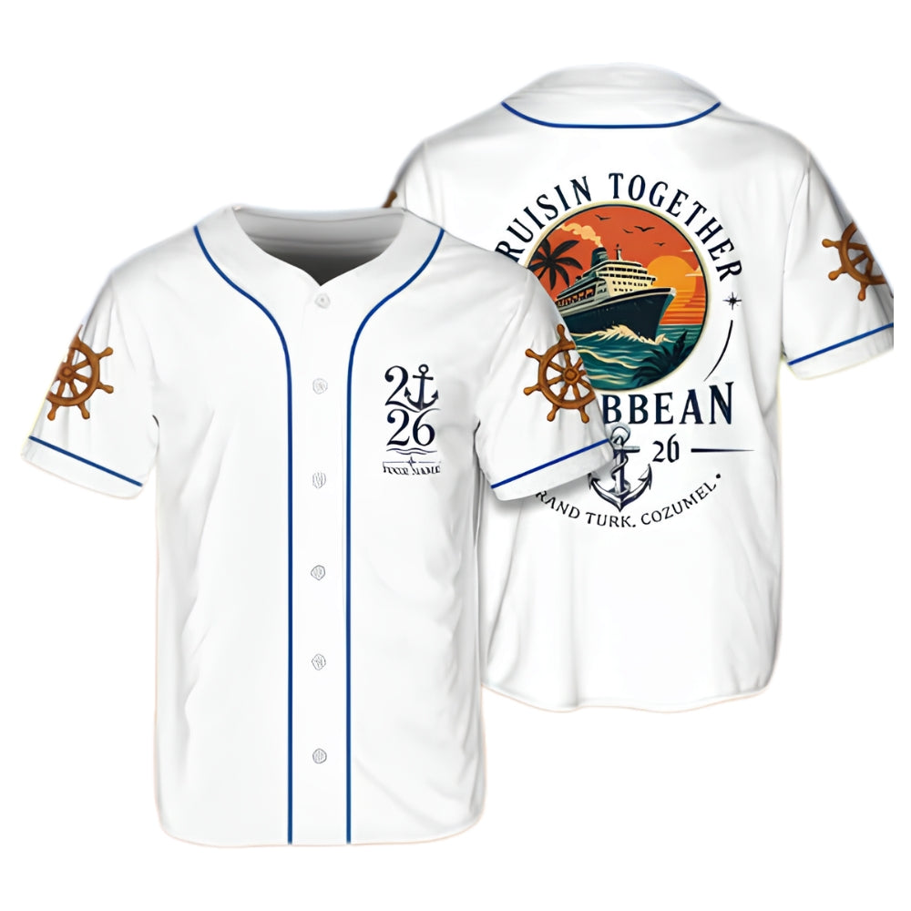Custom Cruisin Together Caribbean Matching Family Baseball Jersey, Custom Cruise Trip Family Baseball Shirts ET0723