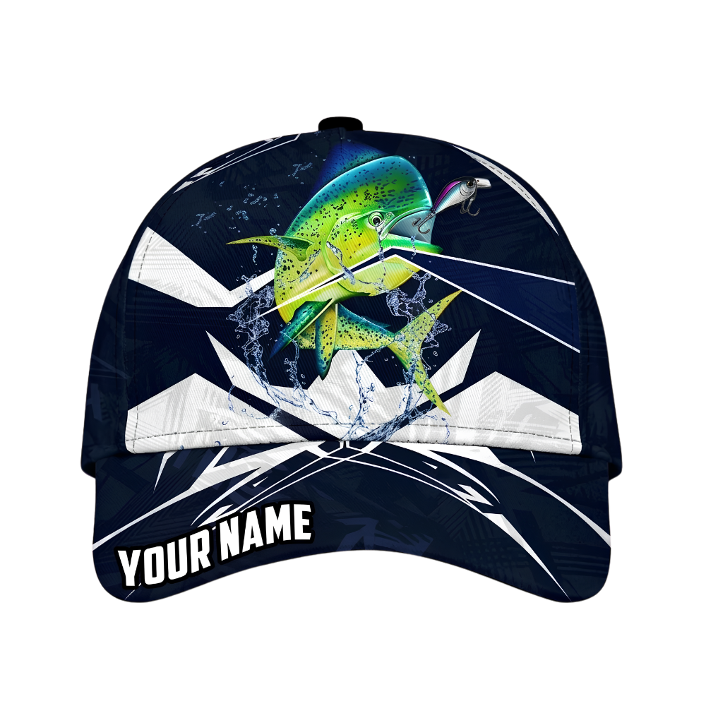 Custom Mahi-Mahi Fishing Baseball Cap 3D Printed, Custom Fishing Lover Cap Hat CP0655