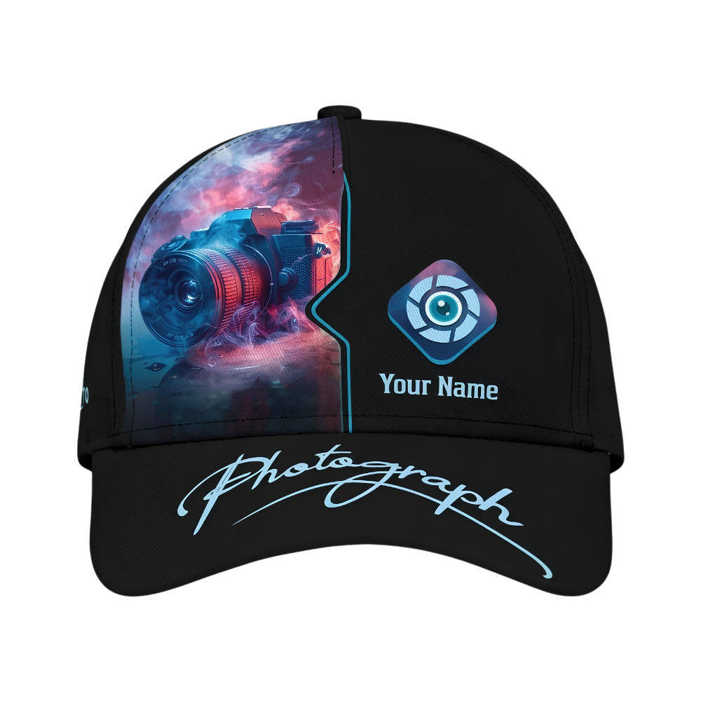 Personalized Photography Smoke Baseball Cap, Custom Photographer Cap Hat CP0703