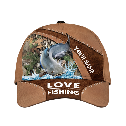 Custom Catfish Fishing Baseball Cap 3D Printed, Custom Catfish Hat For Fisherman CP0656