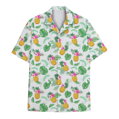 Pineapple Floral Hawaiian Shitt For Men Women, Pineapple Hawaiian Shirt For Fruit Lover HE0643