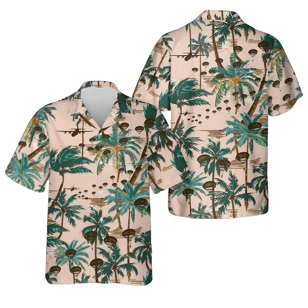 Paratrooper Tropical Men's Hawaiian Shirt, Paratrooper Hawaiian Shirt For Veteran HE0650