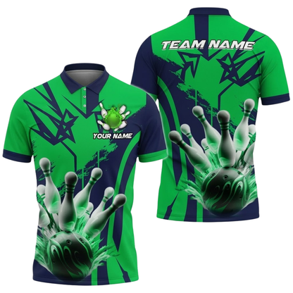Custom Team Purple Bowling Polo Shirt For Men, Custom Bowling Shirts BZ0810