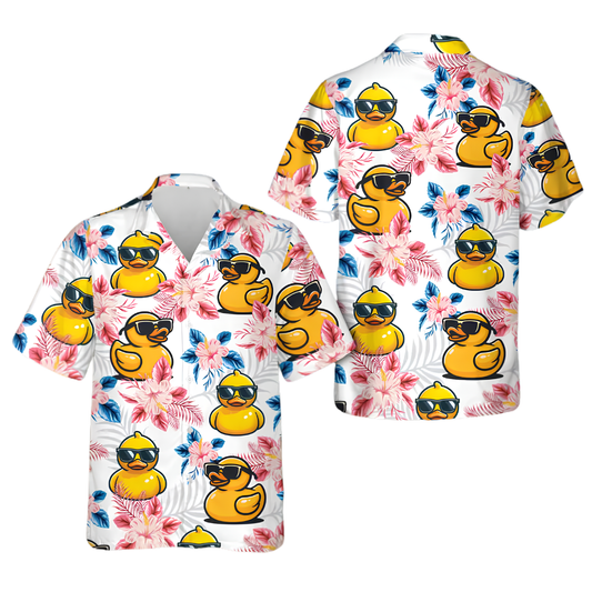 Funny Rubber Duck Tropical Hawaiian Shirt Men Women, Duck Lover Hawaiian Shirt HE0623