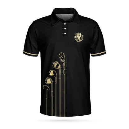 Live Like A King Playing Golf Black And Gold Polo Shirt, Luxury Golfer Polo Shirt, Best Golf Shirt For Men Lasfour SO1414