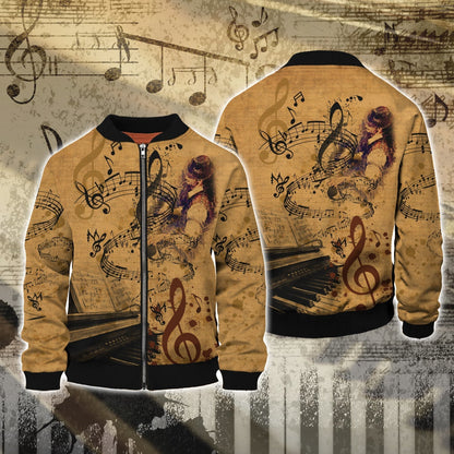 3D Yellow Vintage Piano T Shirt For Pianist Men Women Piano Shirt Gift For Piano Lovers TO1870