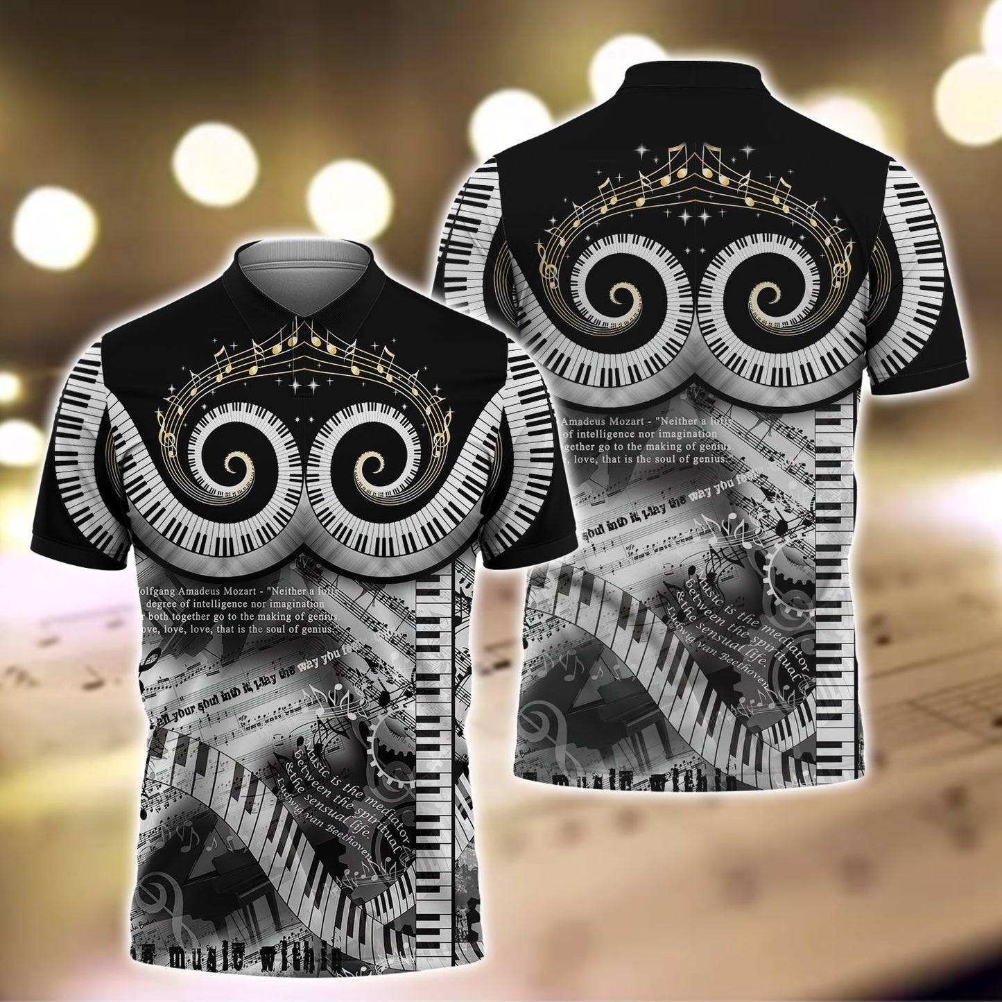 3D Full Printed Piano Shirts Men Women Pianist 3D Tshirt Gift To Piano Lovers TO1869