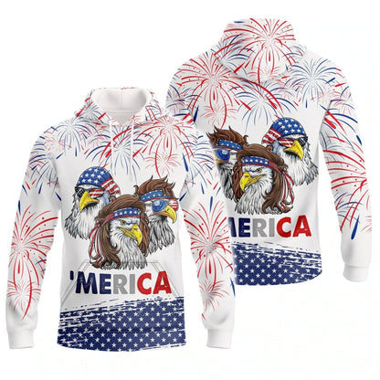 Eagle American Hawaiian Shirt Independence Day Is Coming 3D Full Print T Shirt 4Th July Usa Shirt TO0151