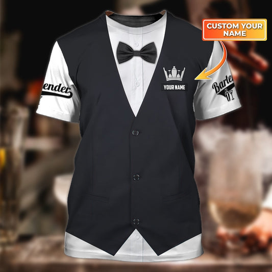 Custom With Name Bartender Shirts Barista Shirt TO1192