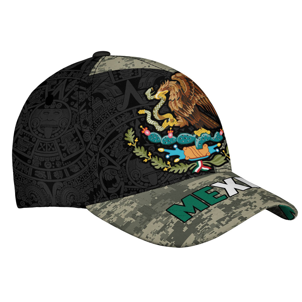 Aztec Caps Mexico Aztec Pattern Camo 3D Classic Cap, Baseball Aztec Cap Hat, Mexi ...
