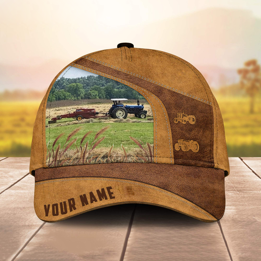 Custom Name Cale 3D Cap 3D All Over Print Baseball Cap, Cap For Farm Lovers, Animal Cap, Leather Pattern Cap CA3070