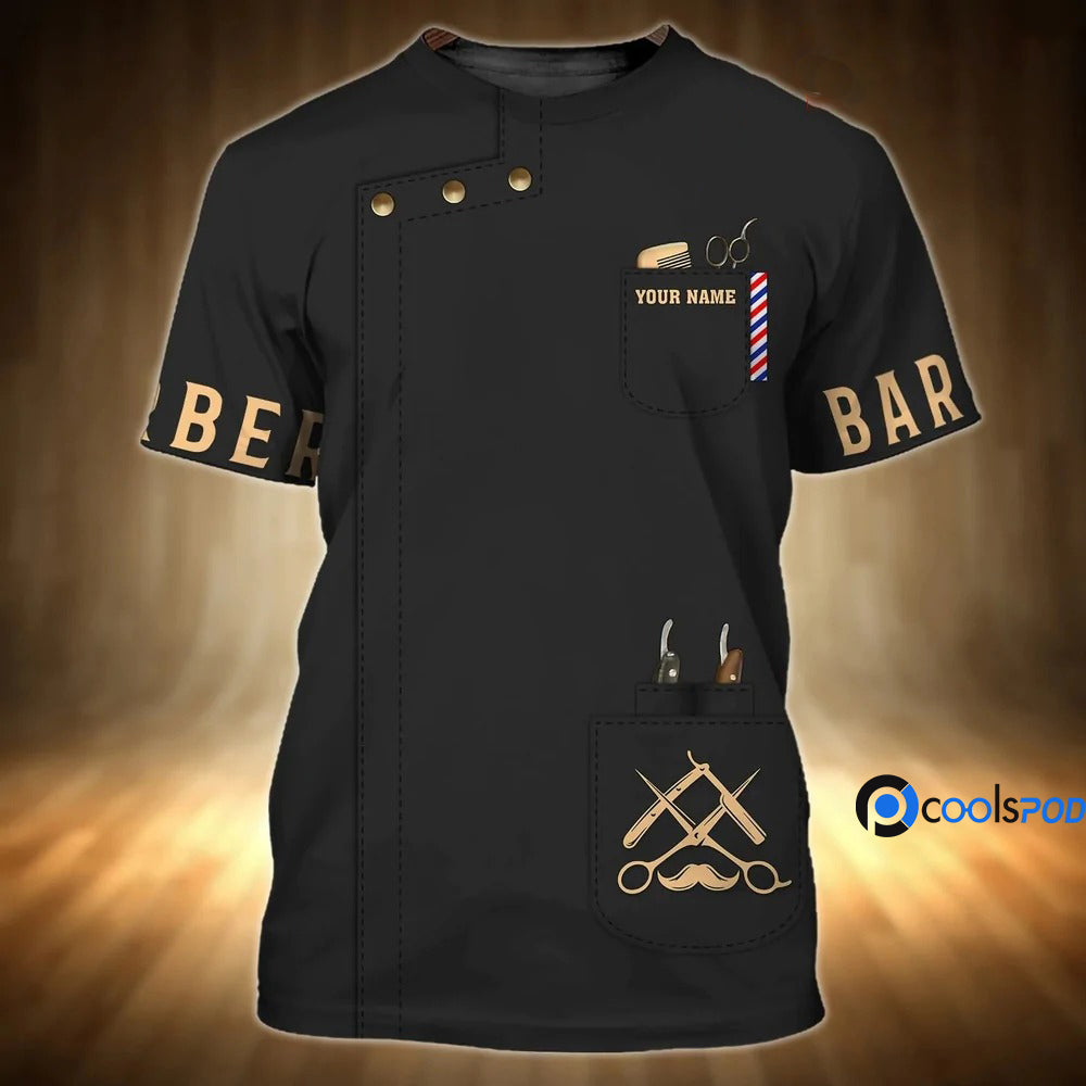 Custom Barber Shirt, 3D All Over Printed Barber Tshirt, Present To A Barber, Barber Gifts TO0017