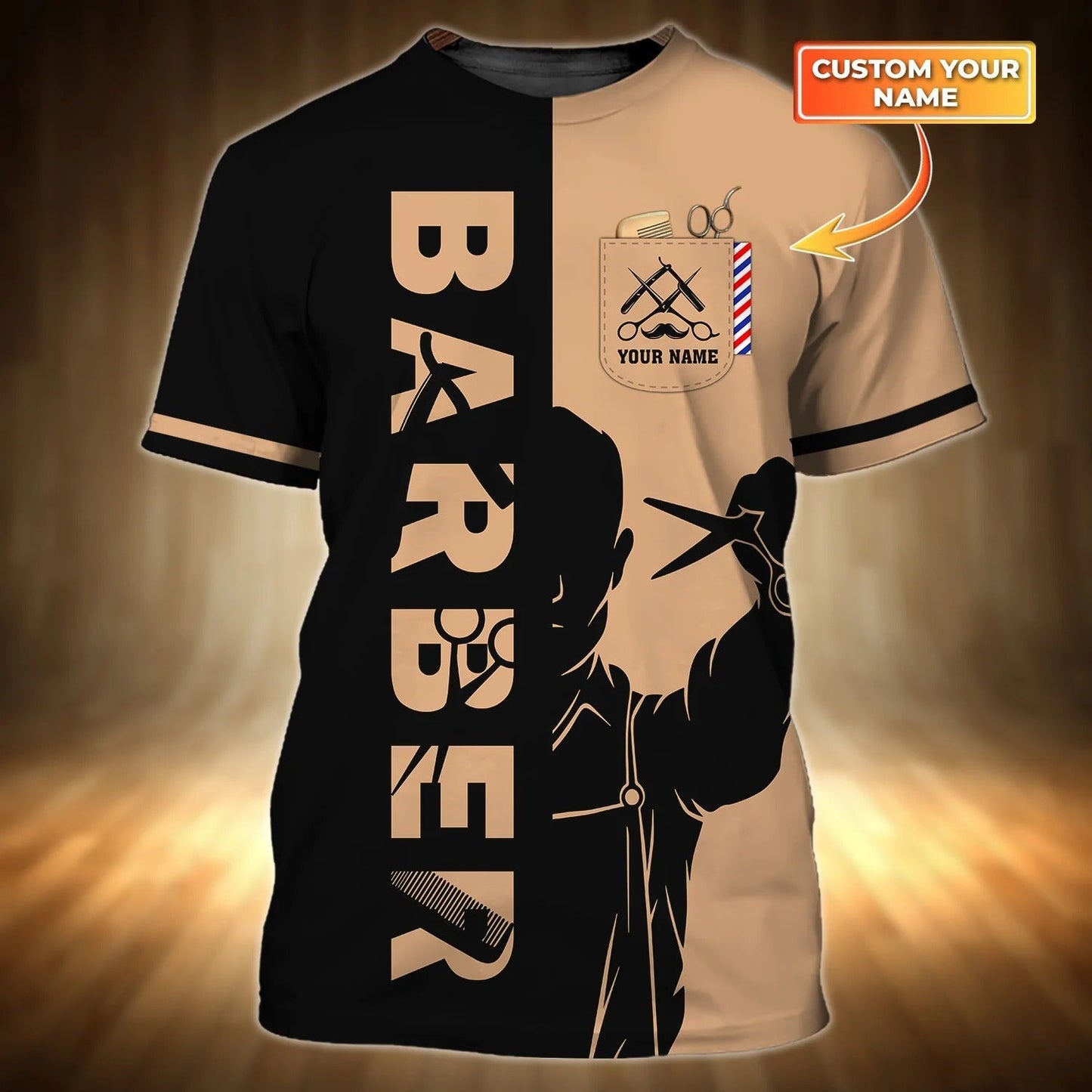 Personalized Barber Shirt, 3D All Over Printed Shirt For Barbers, New Barber Shop Gift, Barber Gifts TO0924