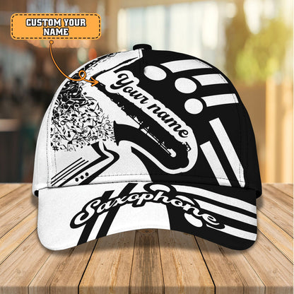 3D Classic Cap Saxophone 5 Personalized Name Cap Lasfour CA1182