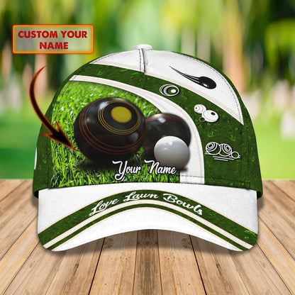 3D Classic Cap Lawn Bowls Personalized Name Cap Lasfour CA2449