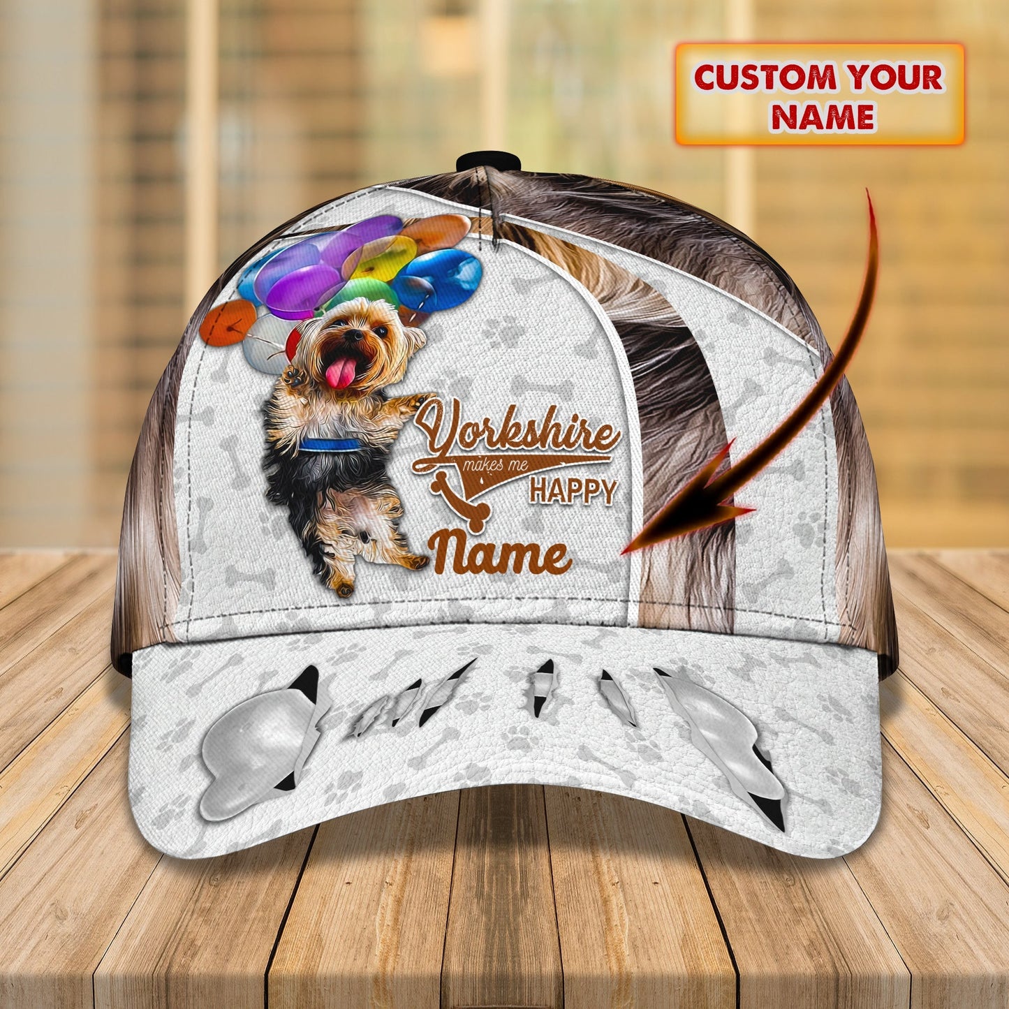 3D Classic Cap Flying Yorkshire Personalized Name Cap Lasfour CA1063