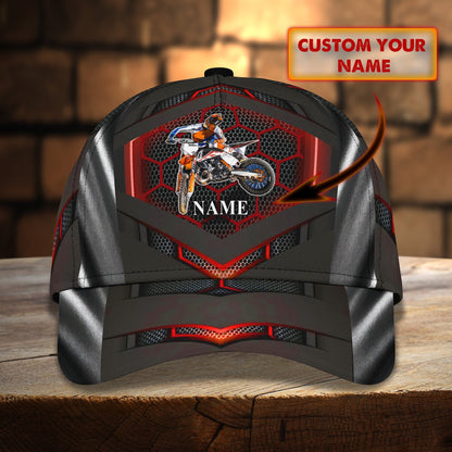 3D Classic Cap Dirty Bike Personalized Name Cap Dp340 Lasfour CA1094