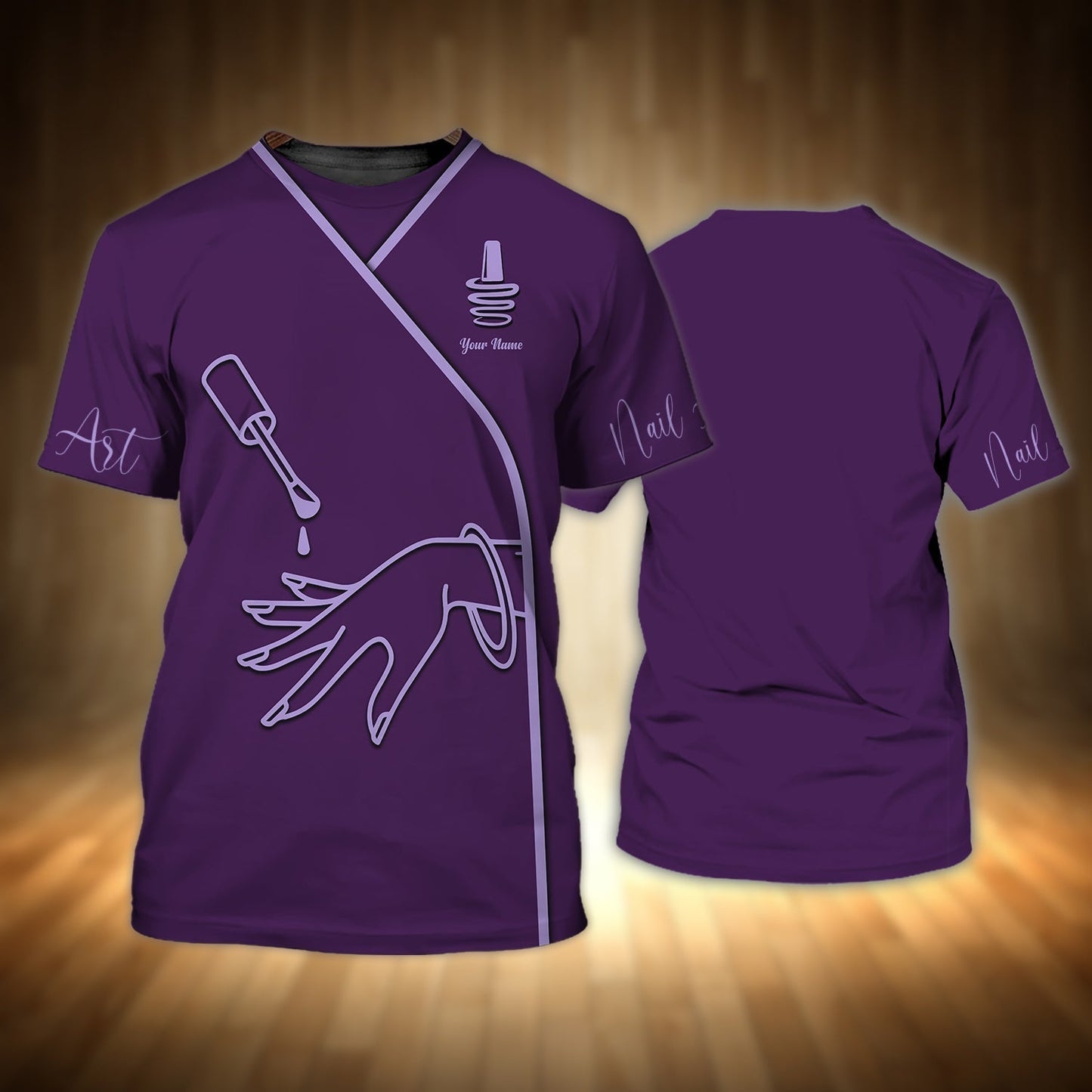 Personalized Purple 3D Shirt For Nail Technician TO1158