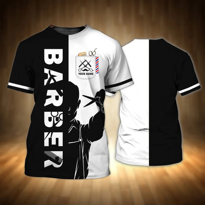 Custom Name Barber Shirt For Men And Women, Barber Shop Gift, Gift For Barber Dad, Barber T Shirt TO0925
