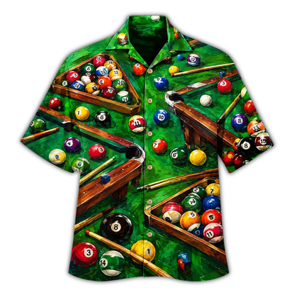 Billiard Green Hawaiian Shirt For Men Women, Billiard Hawaiian Shirt HE0905