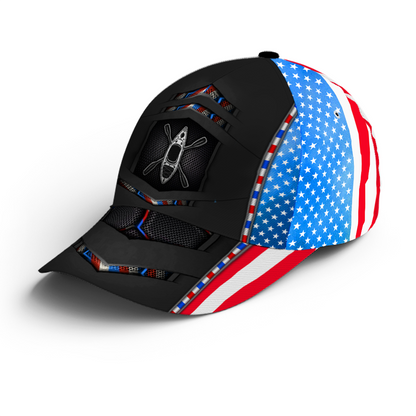 US Flag Kayaking Baseball Cap For Kayak Lovers Future Tech Style Lasfour CO0974
