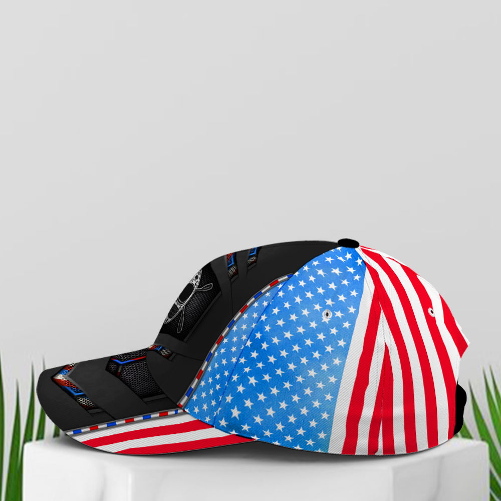 US Flag Kayaking Baseball Cap For Kayak Lovers Future Tech Style Lasfour CO0974