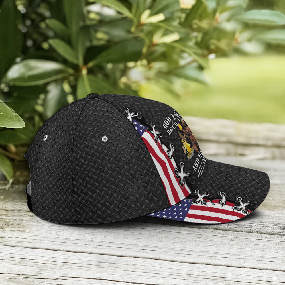 Beer Is Good People Are Crazy Camping Funny Beer Baseball Cap Lasfour CA2678