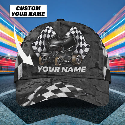3D Classic Cap Dirt Racing Personalized Name Cap Lasfour CA1934