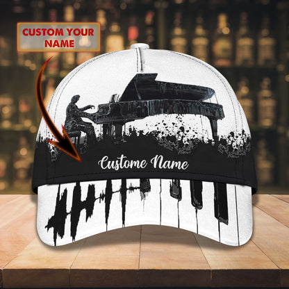 3D Classic Cap Pianoist Personalized Name Cap Lasfour CA1088