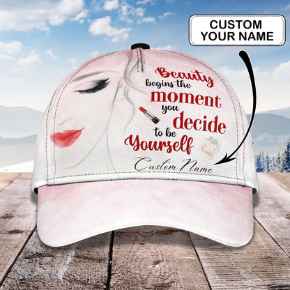3D Classic Cap Makeup Beauty 2 Personalized Name Cap Namacap067 Lasfour CA1349