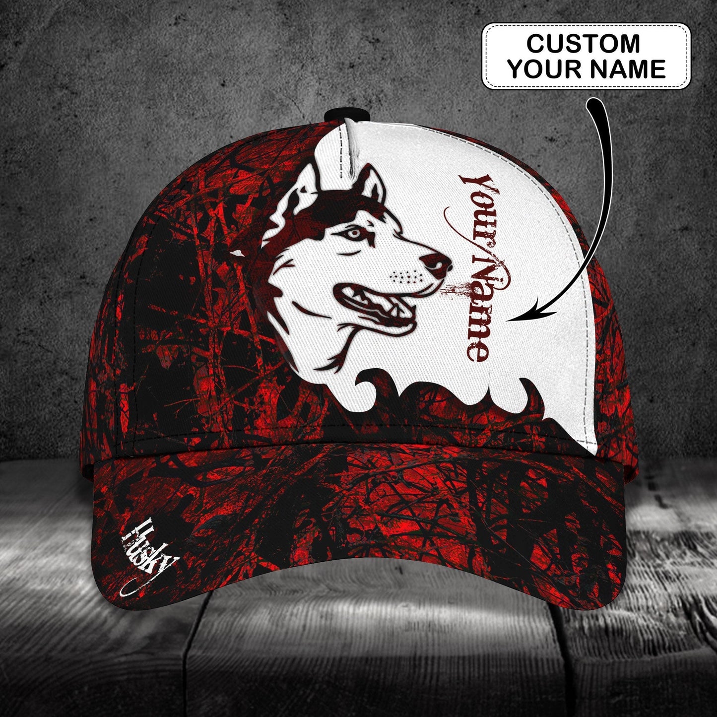 3D Classic Cap Husky 2 Personalized Name Cap Lasfour CA2016