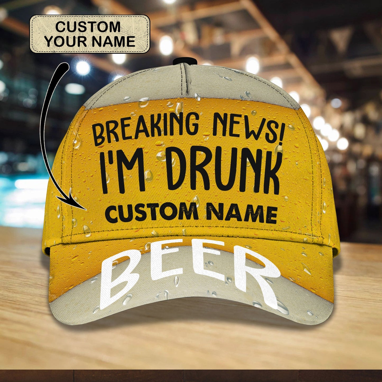 3D Classic Cap I'M Drunk Personalized Name Cap Lasfour CA1564