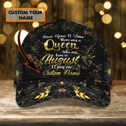 3D Classic Cap Once Upon A Time In August Personalized Name Cap 45 Lasfour CA0951