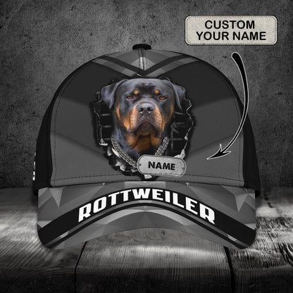 3D Classic Cap Rottweiler Personalized Name Cap 140 Lasfour CA1478