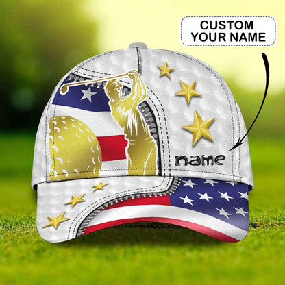 3D Classic Cap Golf Lover 1 Personalized Name Cap Lasfour CA0695