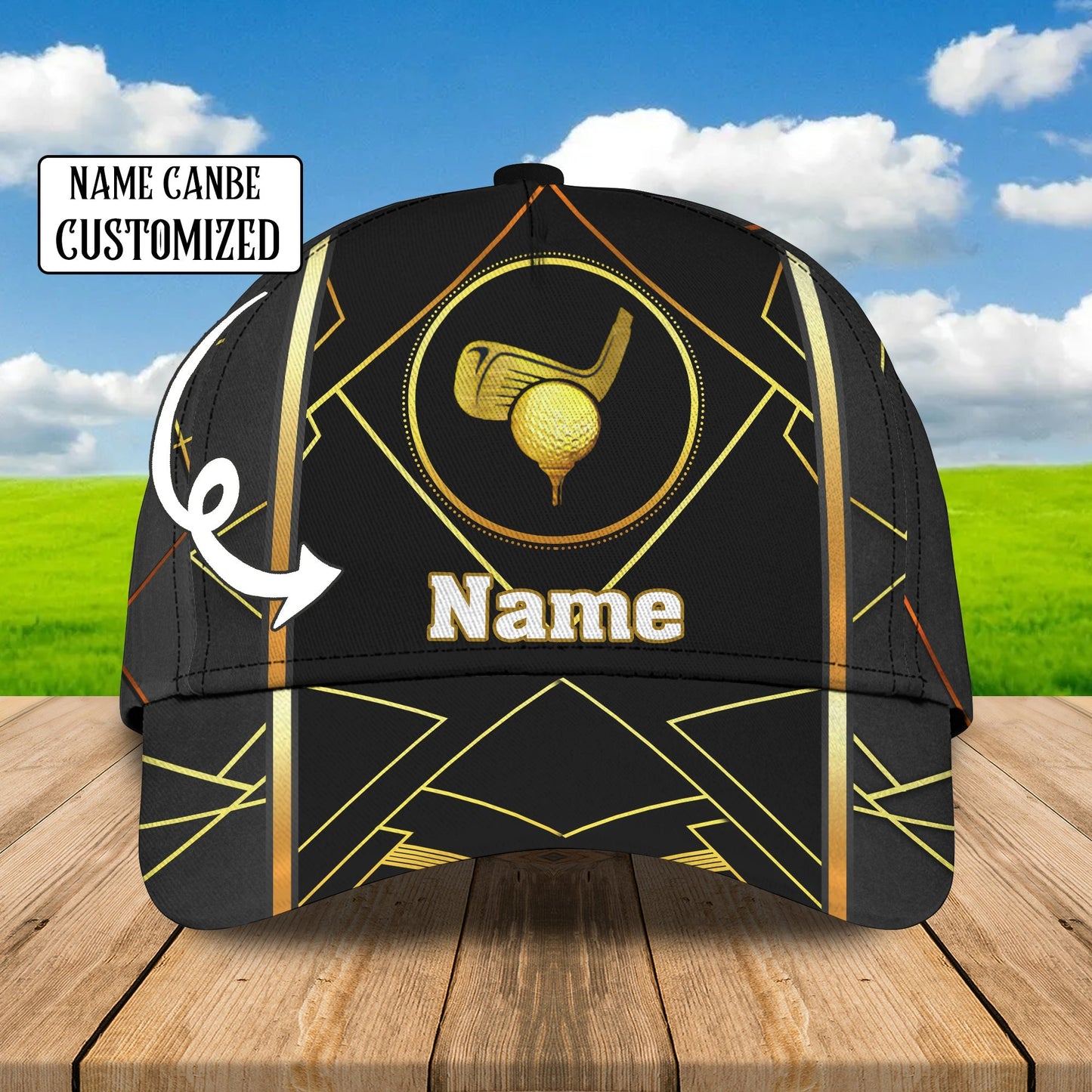 3D Classic Cap Golf Personalized Name Cap Lasfour CA0591