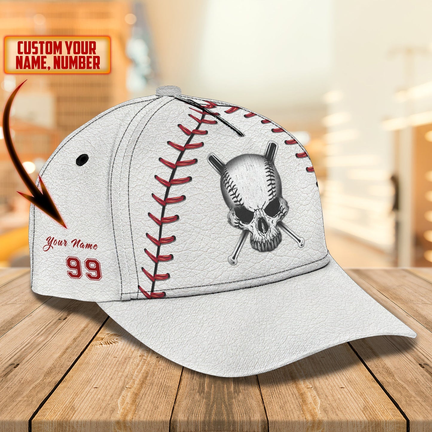 3D Classic Cap Baseball Player Personalized Name Cap For Baseball Lover 03 Lasfour CA0621