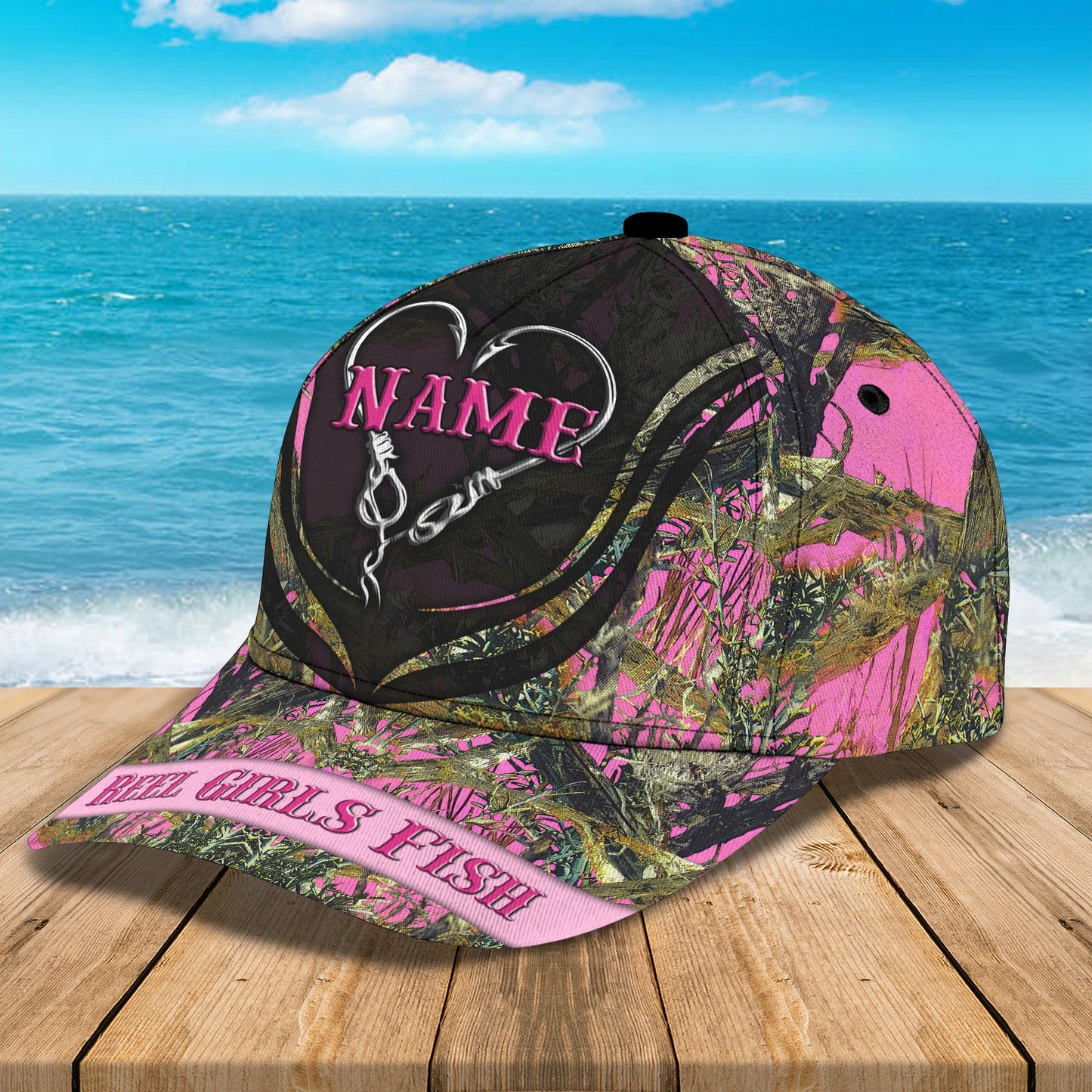 3D Classic Cap Hunting Girl Personalized Name Cap Lasfour CA0647