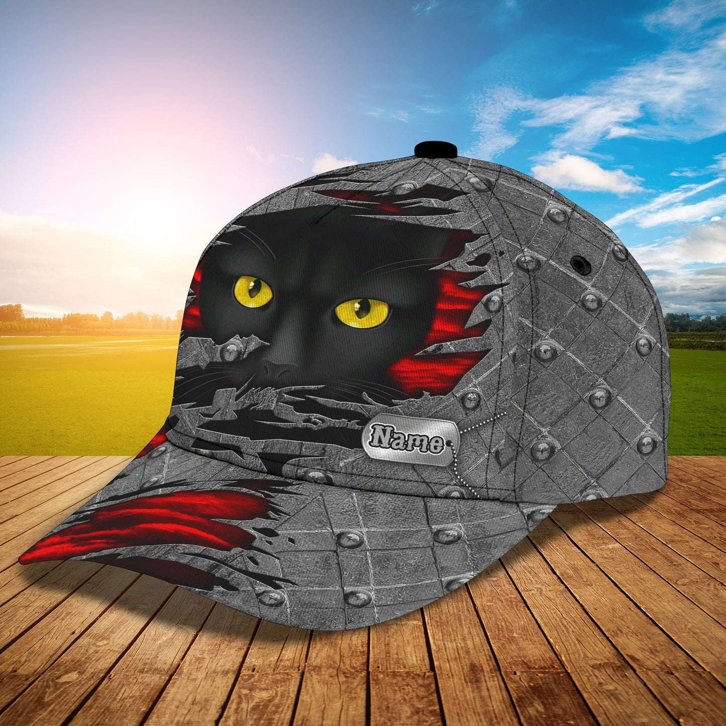 3D Classic Cap Cat Loves Personalize Name Cap Nama196 Lasfour CA1010