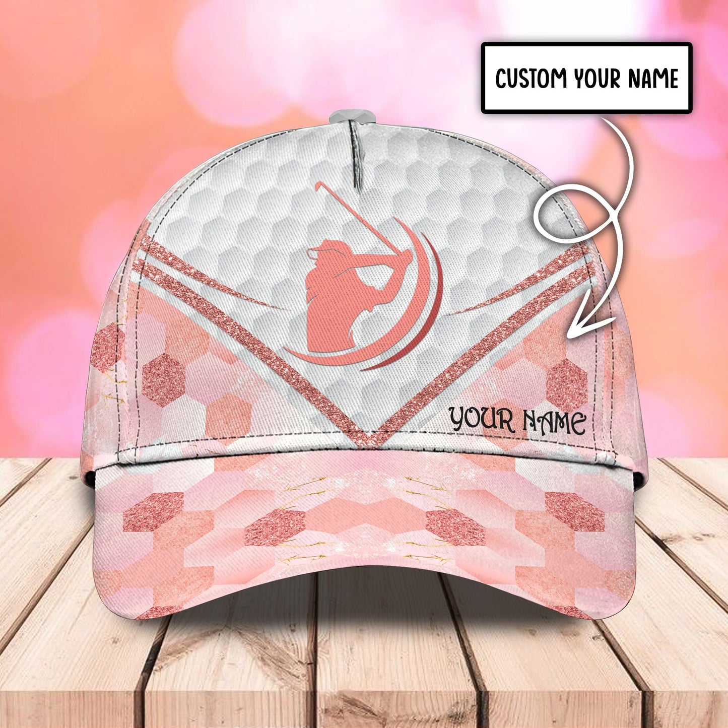 3D Classic Cap Golf Personalized Name Cap Lasfour CA0585