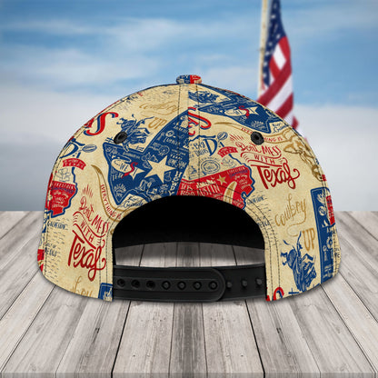 3D Classic Cap Texas Personalized Name Cap 138 Lasfour CA1464