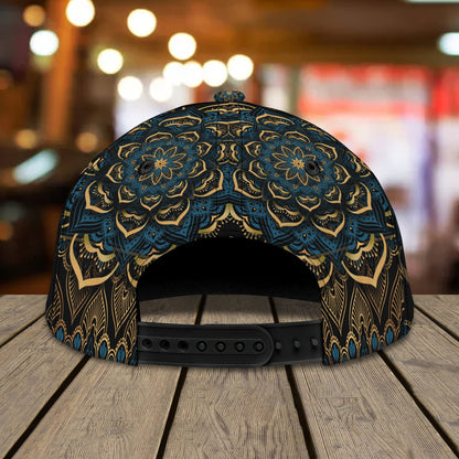 3D Classic Cap Yoga Mandala Personalized Name Cap Lasfour CA1800
