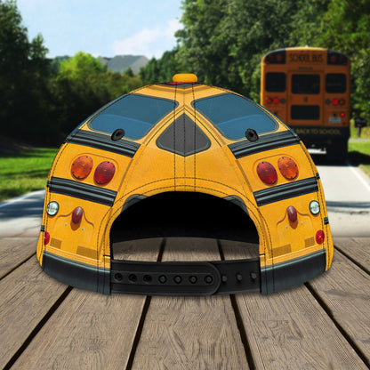 3D Classic Cap School Bus Personalized Name Cap 10 Lasfour CA1288